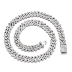 Cuban Link Chain Mens Mens Iced Out Miami Cuban Necklace Artificial Diamond Chain For Men Bling Hip Hop